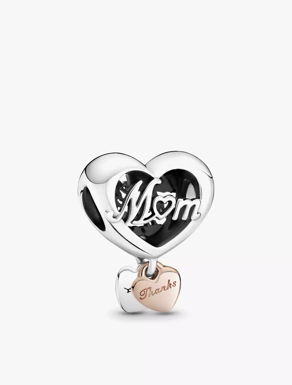 Mum and heart sterling silver and Pandora Rose charm