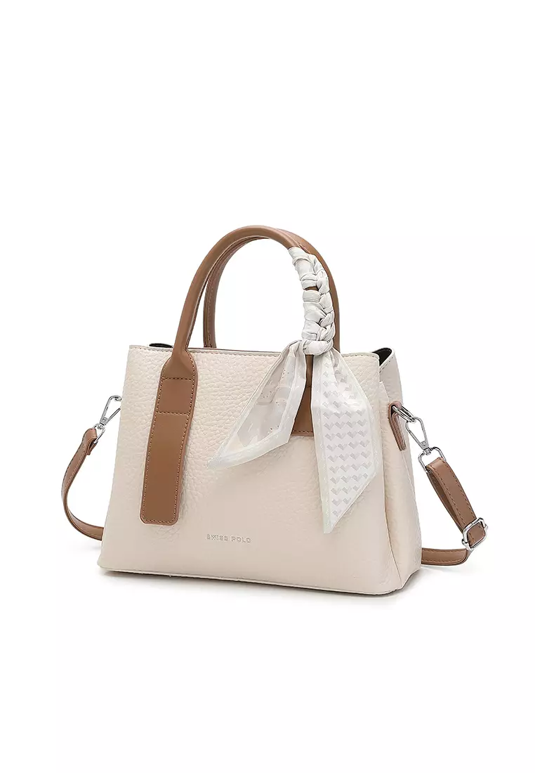 Women's Top Handle Bag / Sling Bag / Crossbody Bag - White