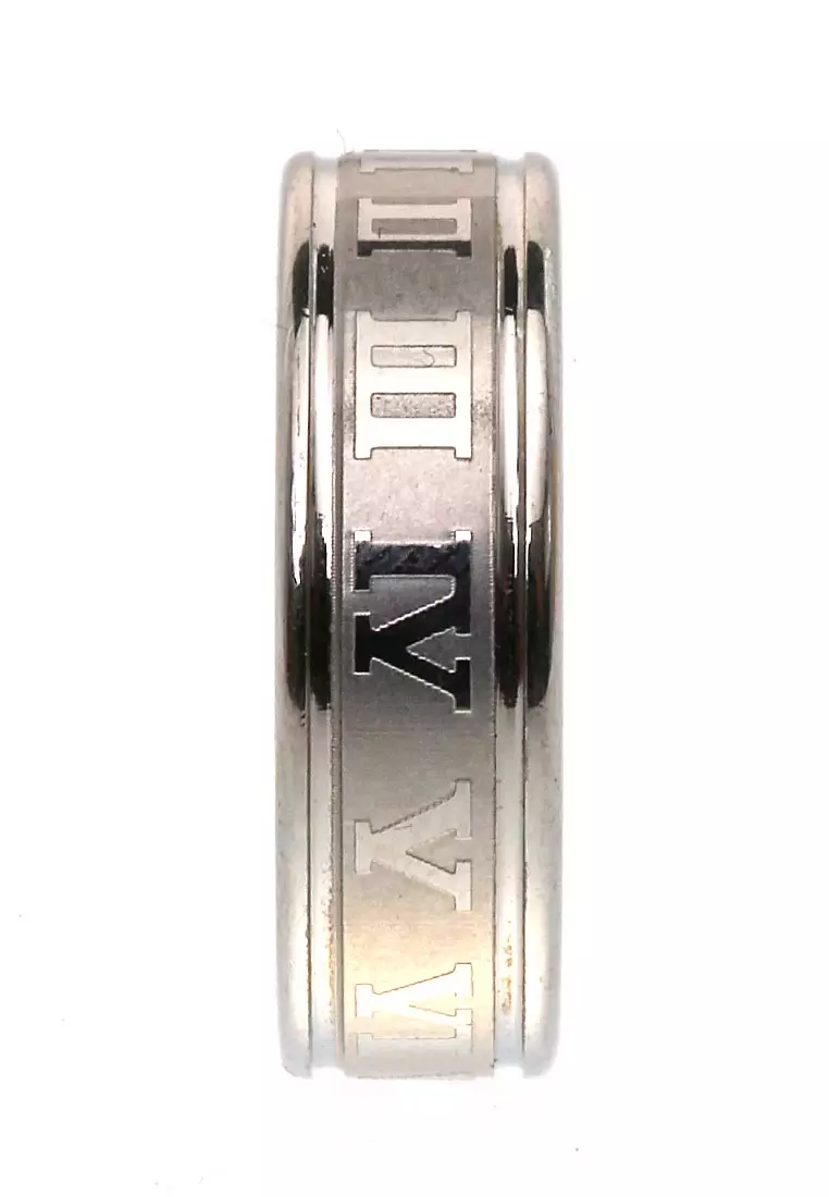 Ethan Ring Cincin Unisex Casual Simple Comfortable Stainless Material Titanium ORIGINAL - Silver