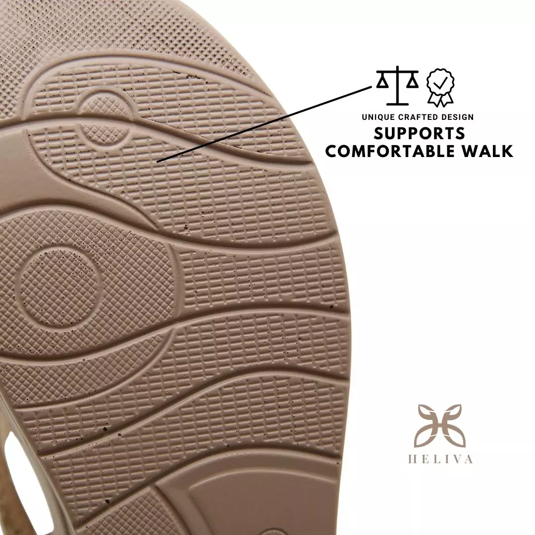 Heliva Adela Sandal Wedges Suede Accessories Jewerly