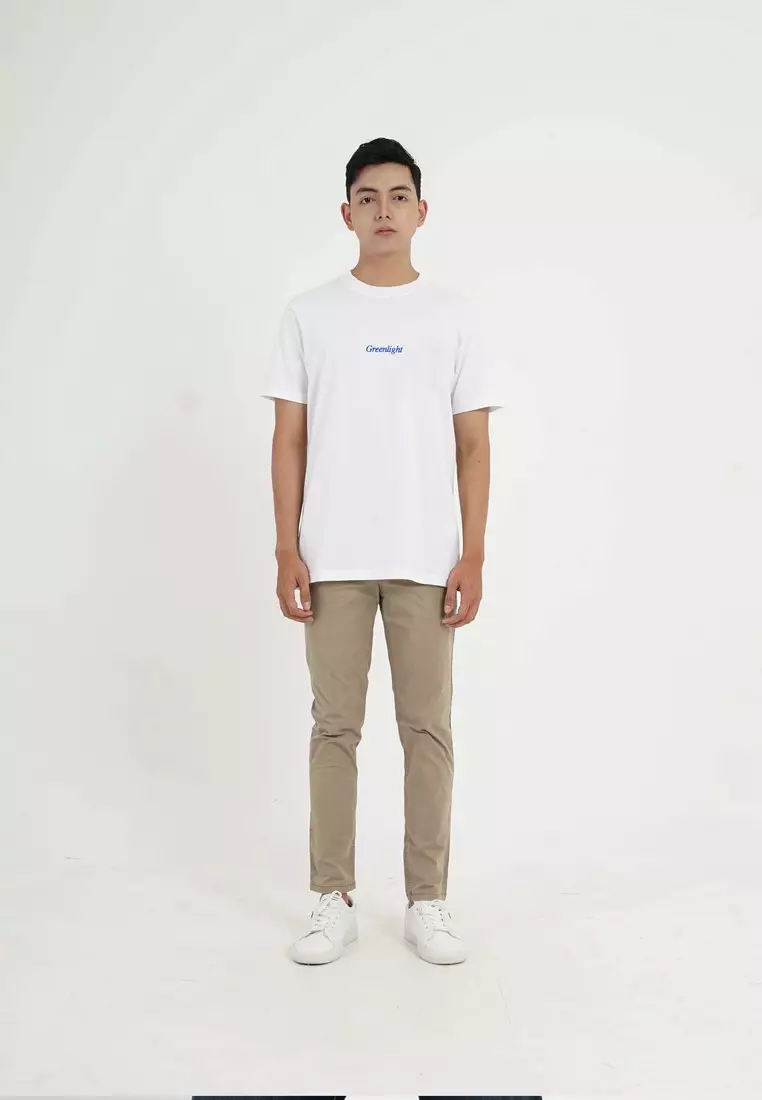 Greenlight Men's T-Shirt Short Sleeve Regular Fit Cotton Logo Script Anda OL-C351124