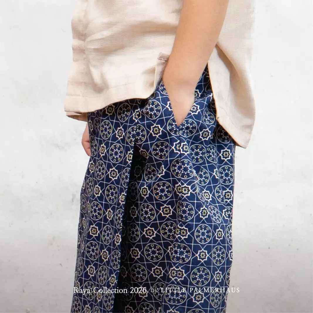 Little Palmerhaus - Baju Lebaran 2026 - Kids Sarung 5.0 (Celana Sarung Instan Anak Usia 2-7 Tahun) Navy