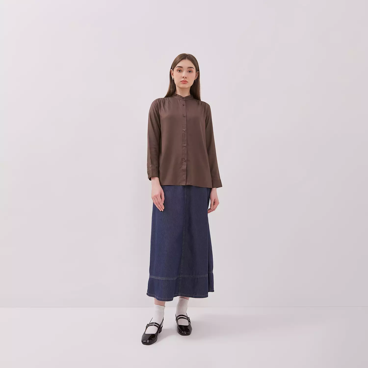 DUST Blouse Enara Dark Brown (D.116463)