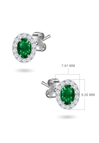 Aquae Jewels pink Earrings Princess 18K Gold and Diamonds with Ruby - Emerald - Sapphire - Rose Gold,Sapphire 3BB92AC970EA19GS_1