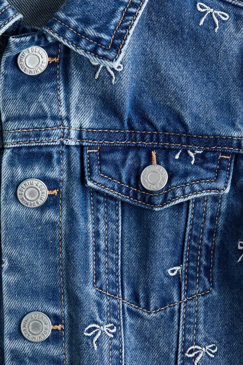 Embroidered denim jacket