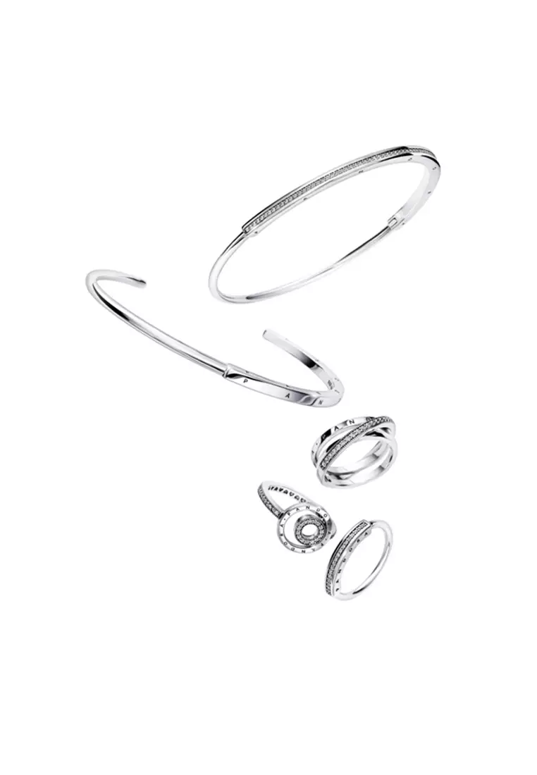 Pandora Signature Logo Circles Pavé Ring