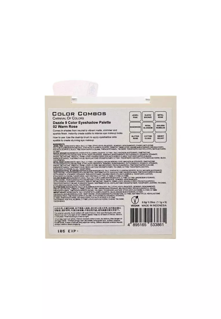 Color Combos Dazzle Eyeshadow Palette (#02 Warm Rose)(9.9g) 9.9g