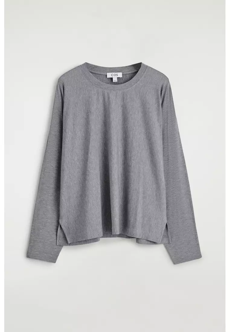 FLUID JERSEY LONG-SLEEVED TOP