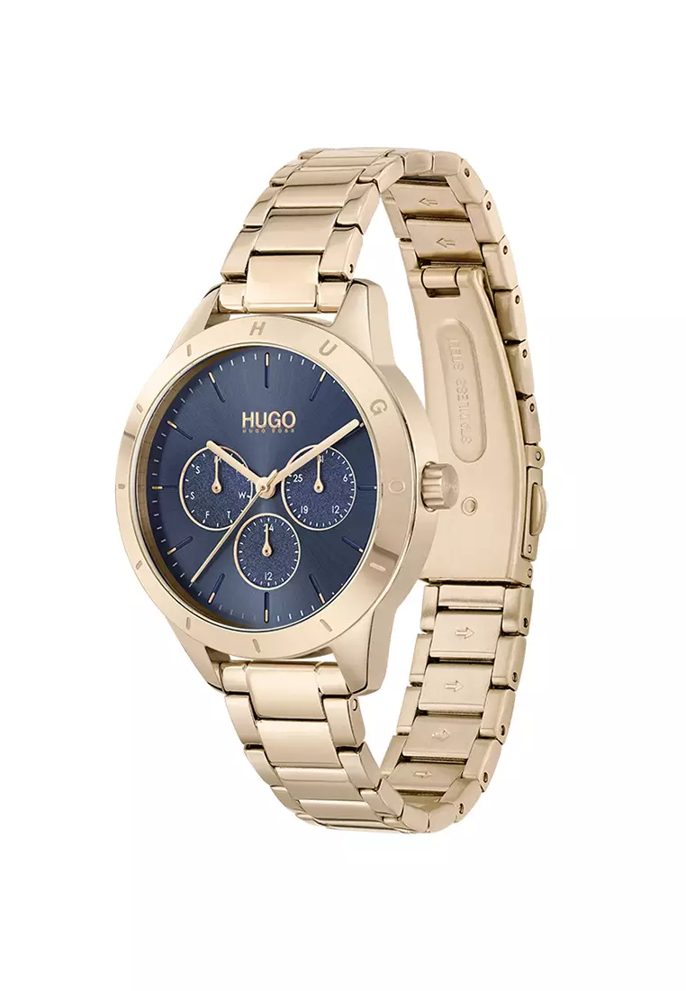 Gold and blue hugo boss watch online