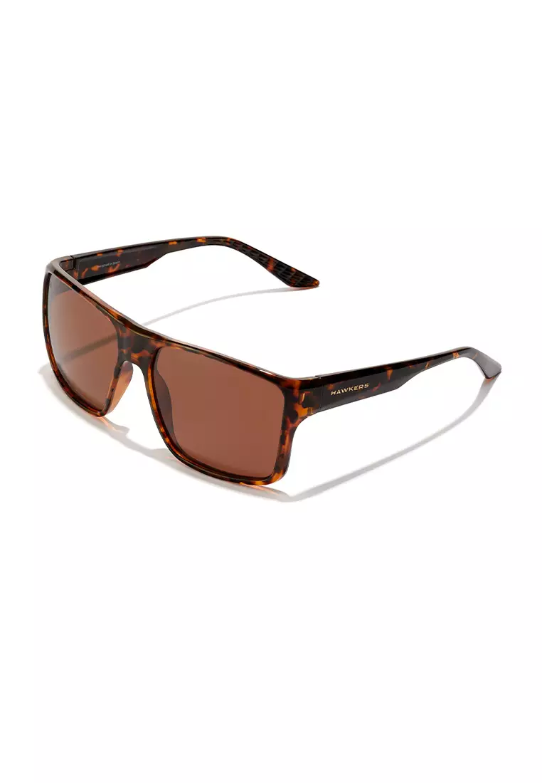 HAWKERS POLARIZED Carey Brown EDGE Sunglasses for Men and Women, Unisex.  UV400 Protection. Official Product designed in Spain