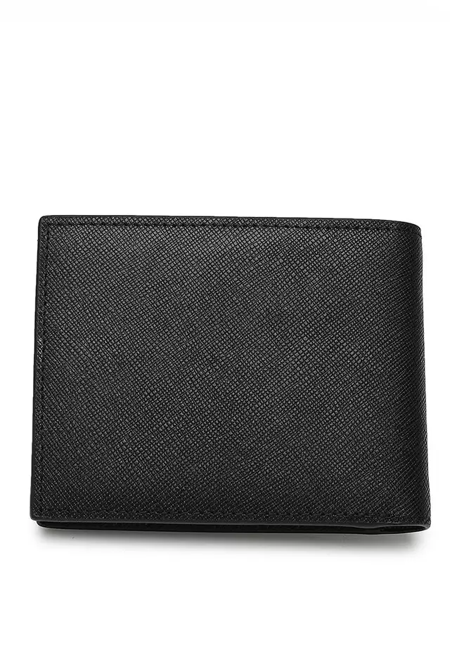 Genuine Leather RFID Short Wallet (真皮錢包) - 黑色