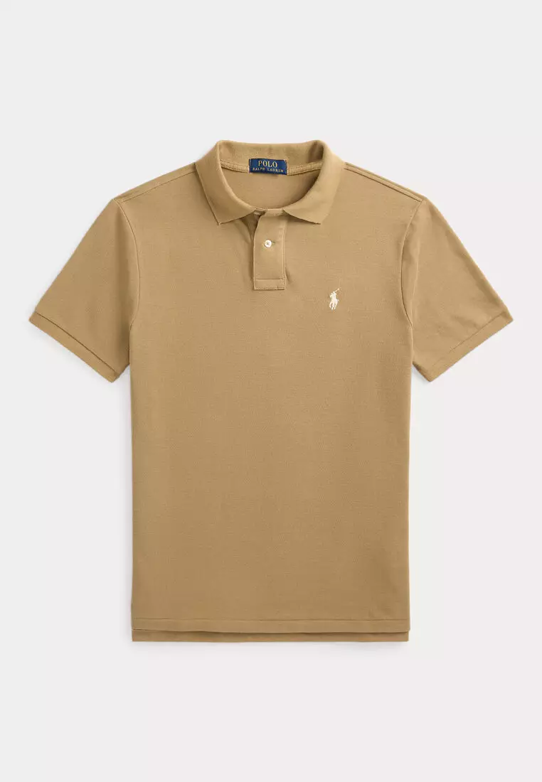 Custom Slim Fit Mesh Short Sleeve Polo Shirt