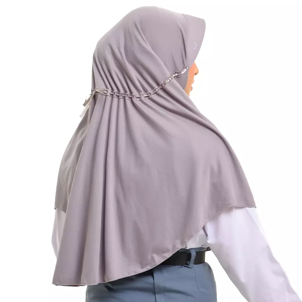 Rabbani - Kerudung Sekolah Instan Innova - Grey S (New)