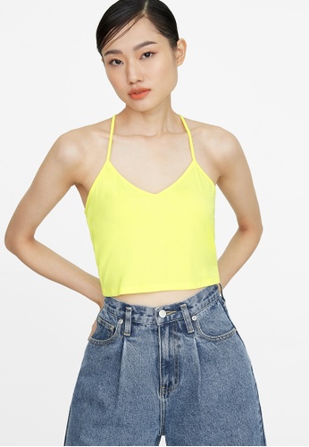 Yellow spaghetti strap top Outlet