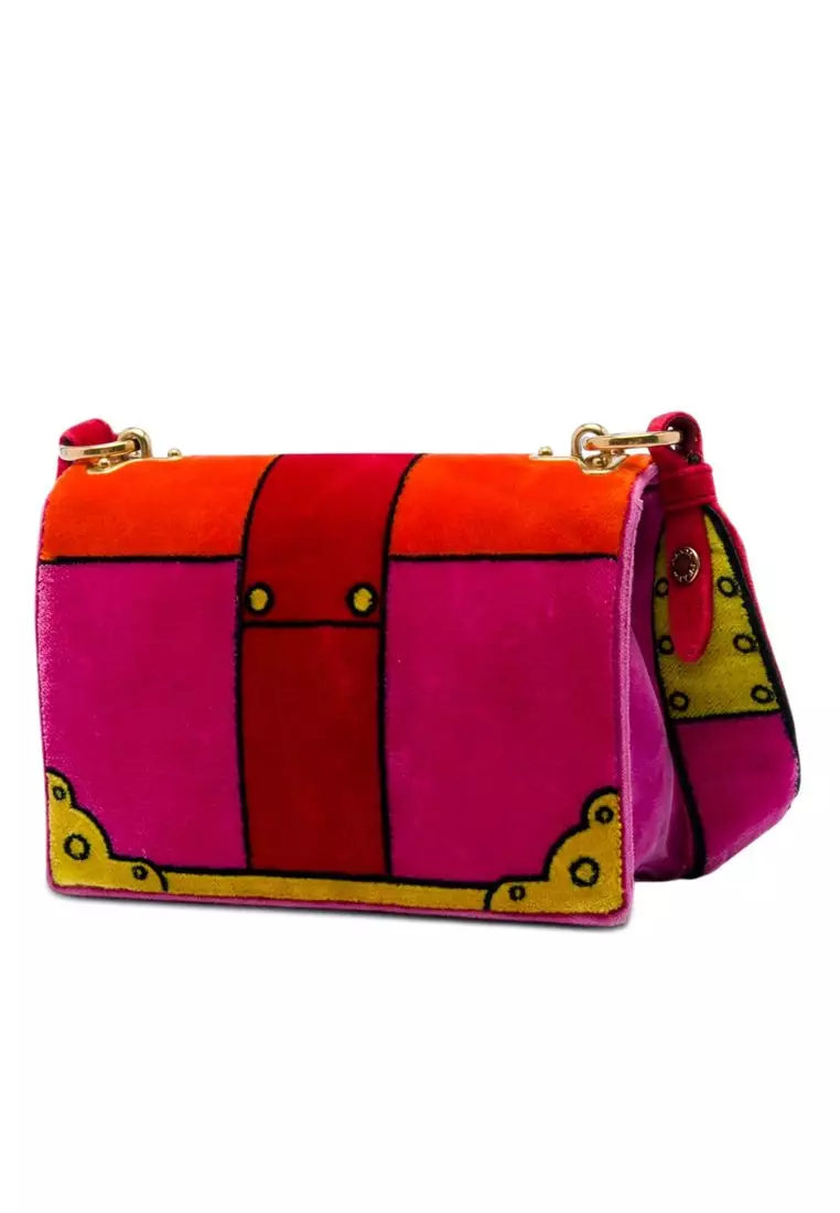Pre-Loved Prada Velluto Ricamo Trompe L'oeil Cahier Crossbody