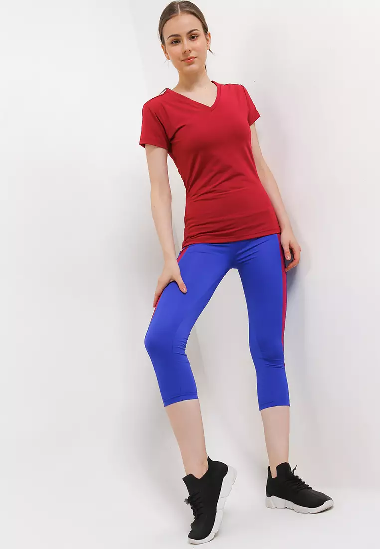 Celana Panjang Legging Olahraga Ladies Sport Long Pants Active Sport Olahraga Senam Yoga Pilates Gym Ketat Spandex