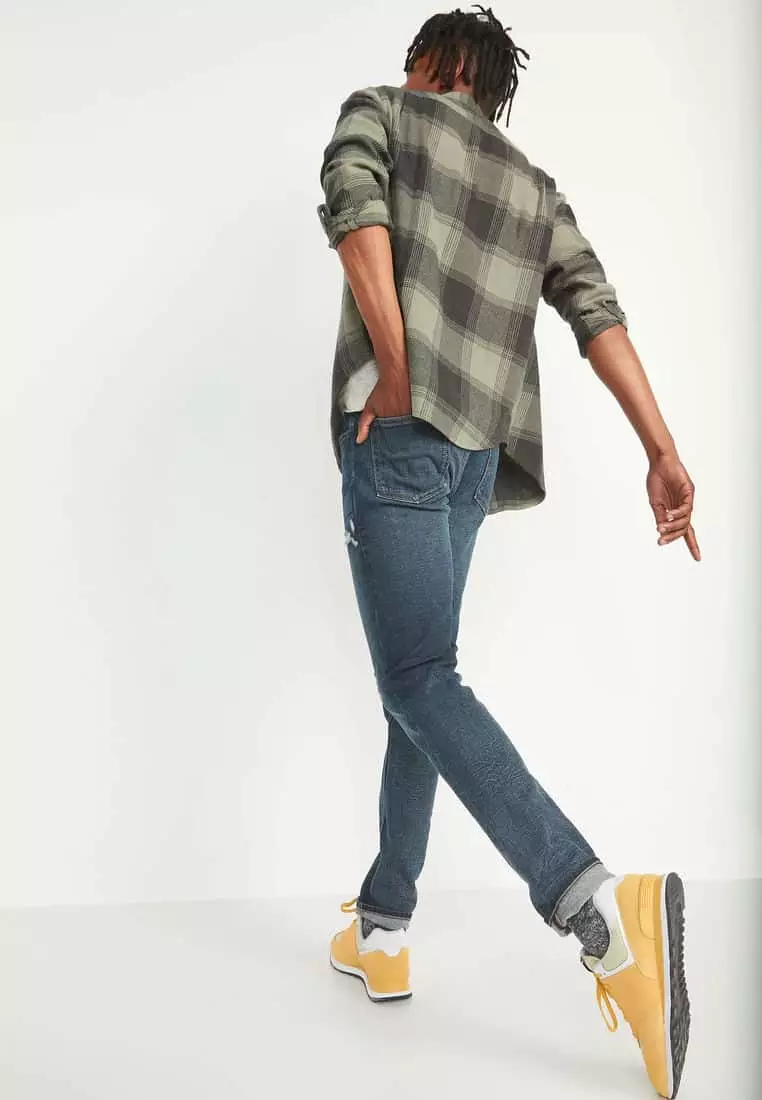 Skinny Built-In Flex Ripped Jeans for Men