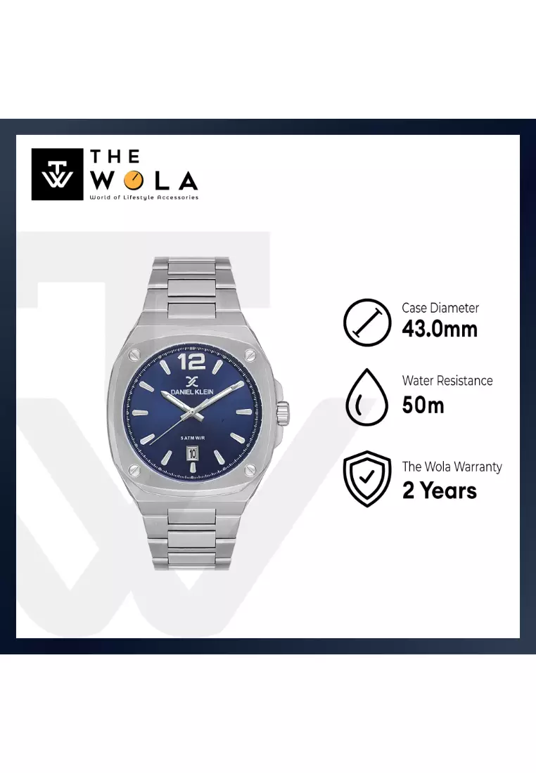 Men Analog Silver Stainless Steel Watch DK.1.14147-2