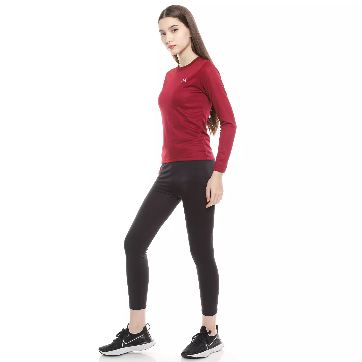 Long Sleeves Running Tee Flexrun series Maroon