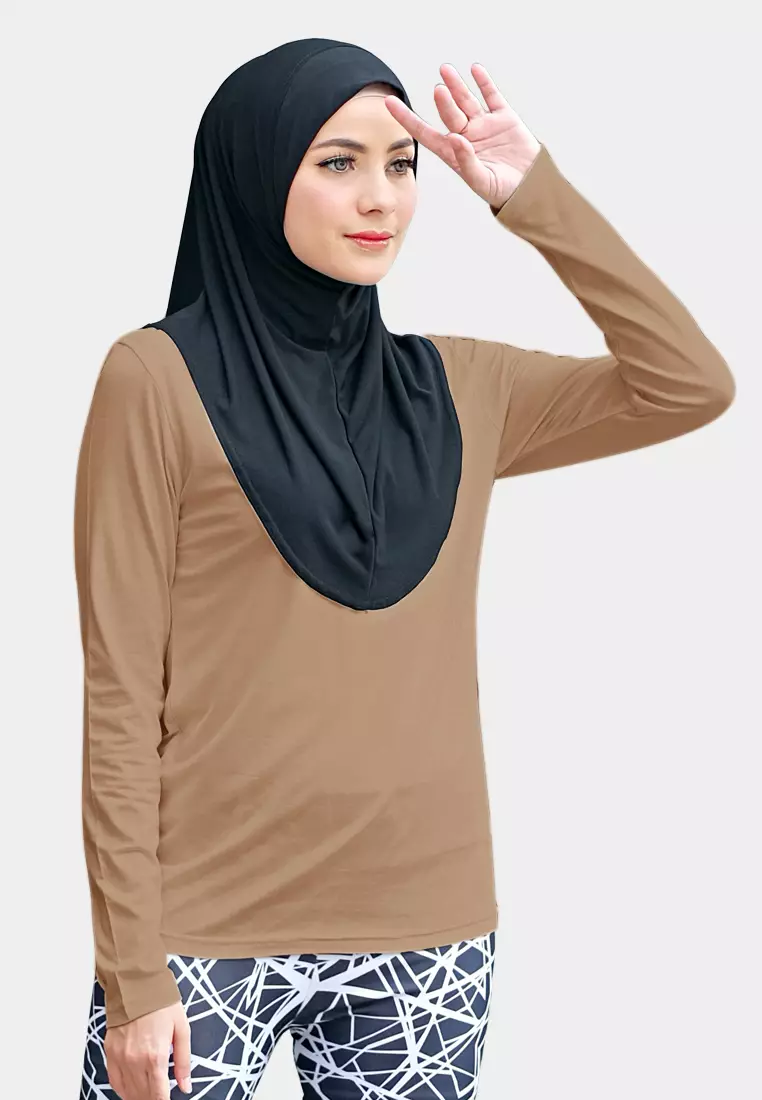 Zelena - Oshea Base Layer Sporty | Kaos Olahraga Wanita - Brown Tint - L 