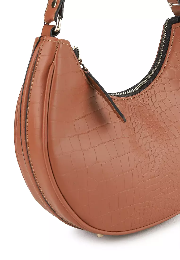 Luna Shoulder Bag Tas Bahu Wanita denganÂ KulitÂ Croco