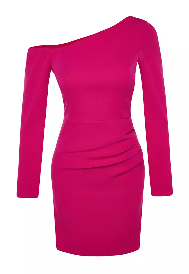 Fitted Long Sleeves Mini Dress