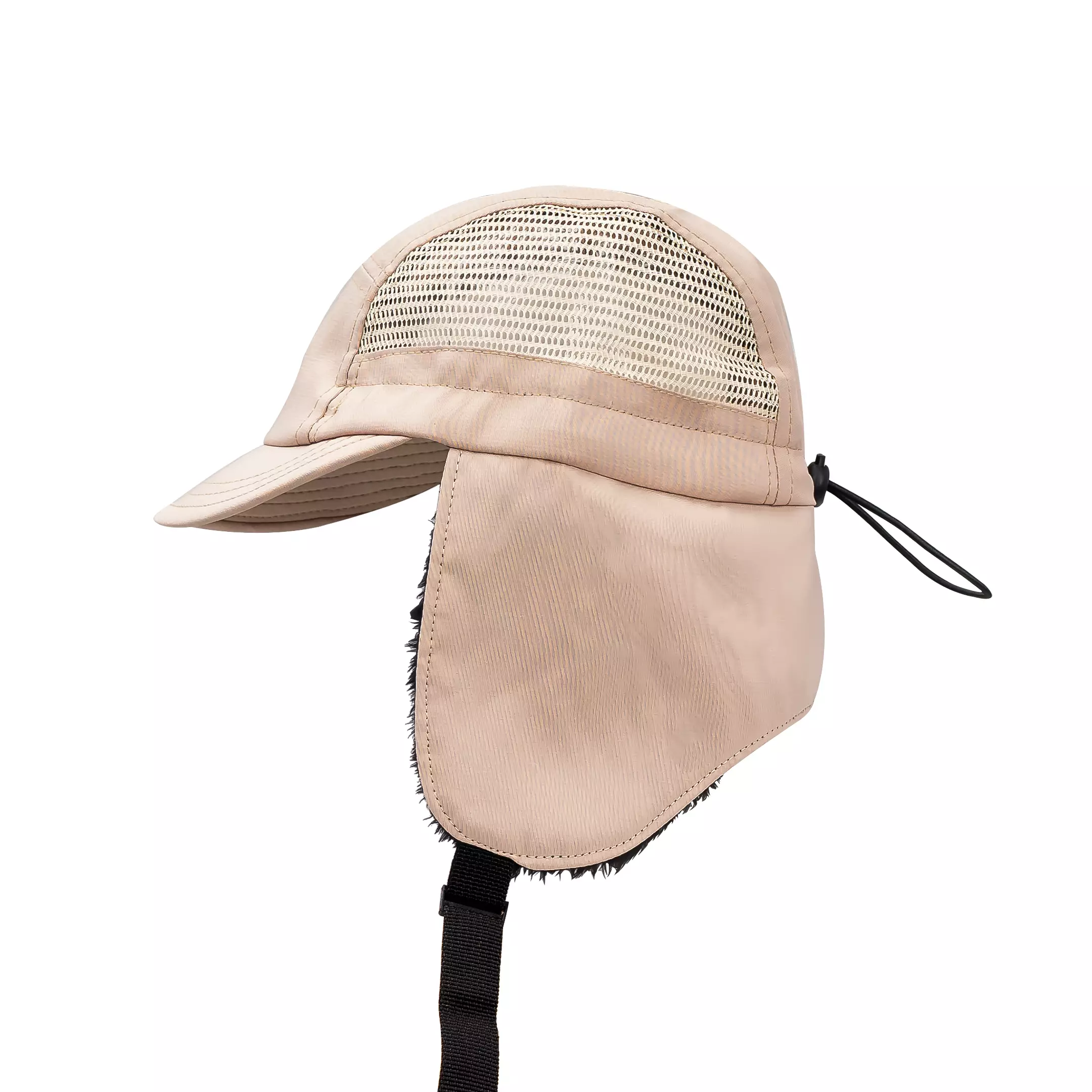 Panel Nylon 5 Panel Earflap Cream