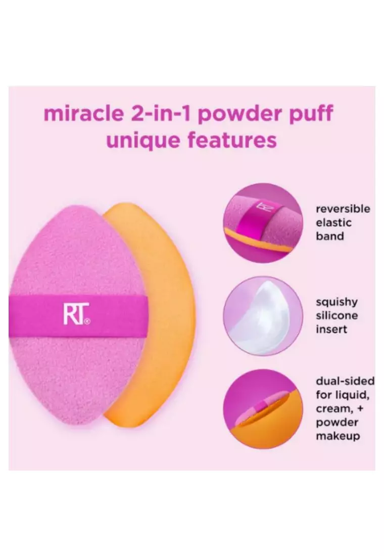 Real Techniques 100090 Miracle 2 in 1 Poweder Puff