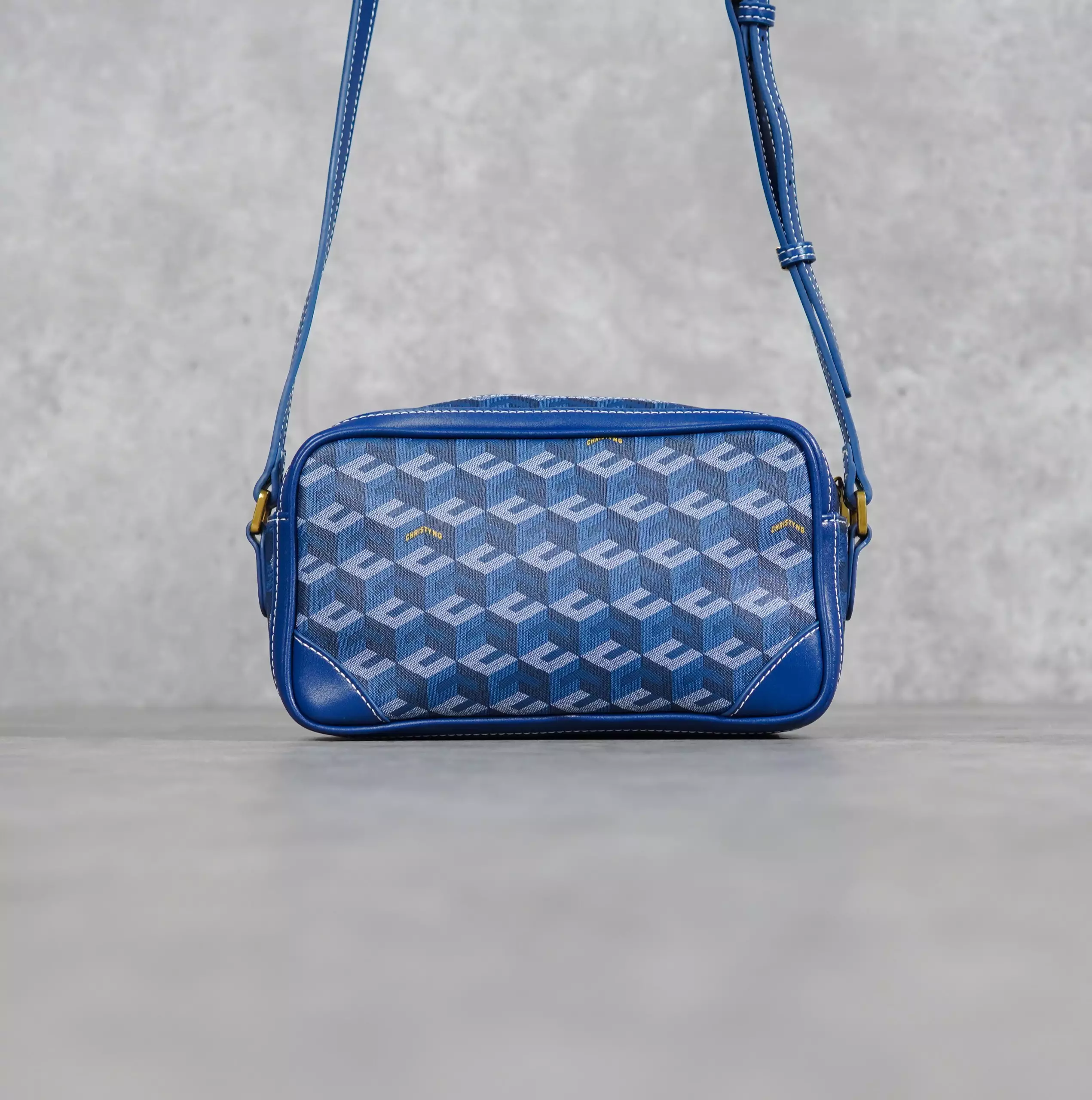 Tas CHRISTY NG PEDRO MONOGRAM PATTERN BLUE SHOULDER BAG 100% ORIGINAL