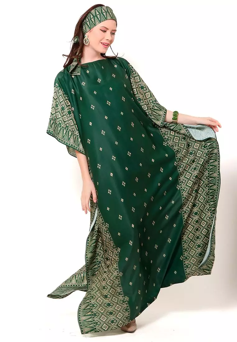 Kanzi Exclusive Short Sleeve Songket Kaftan