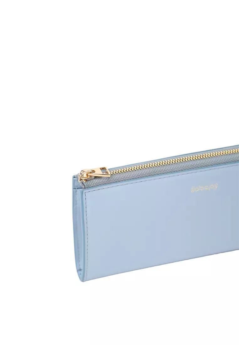 L-Zip Long Wallet - Baby Blue