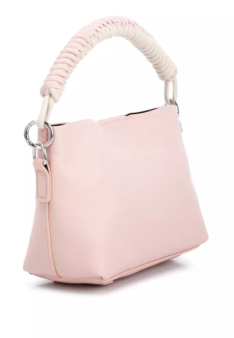 Cable Cord Strap Mini Bag In Pink
