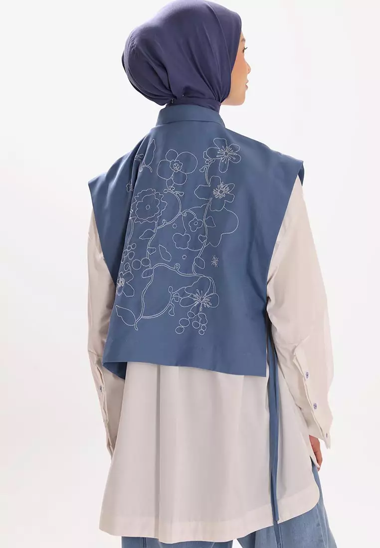 Ria Miranda Dusty Blue Ruela Vest