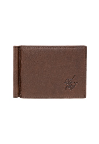 LancasterPolo brown LancasterPolo Men's Leather RFID Protection Money Clip Bifold Wallet B7A57AC22EC48AGS_1