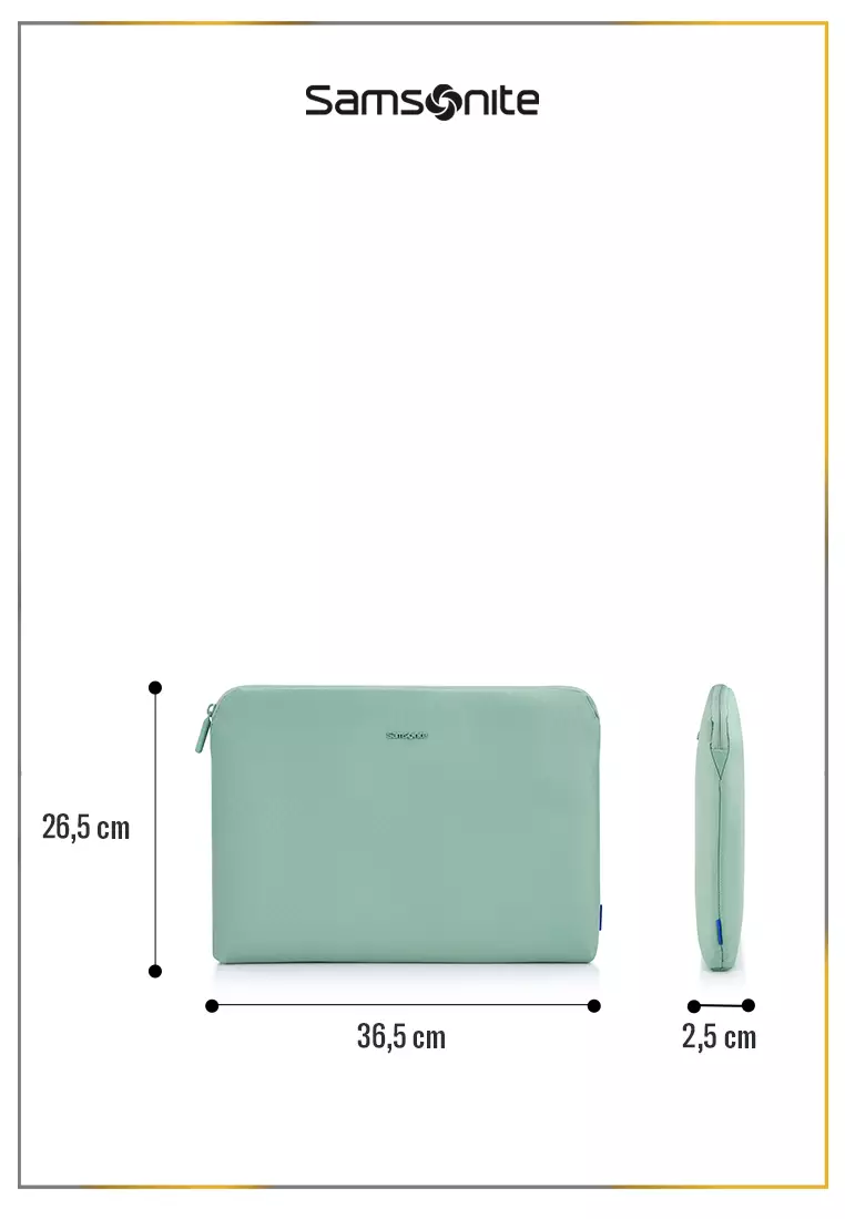 Samsonite Valerie Tote Bag Black + Laptop Sleeve 14" Iceberg Green