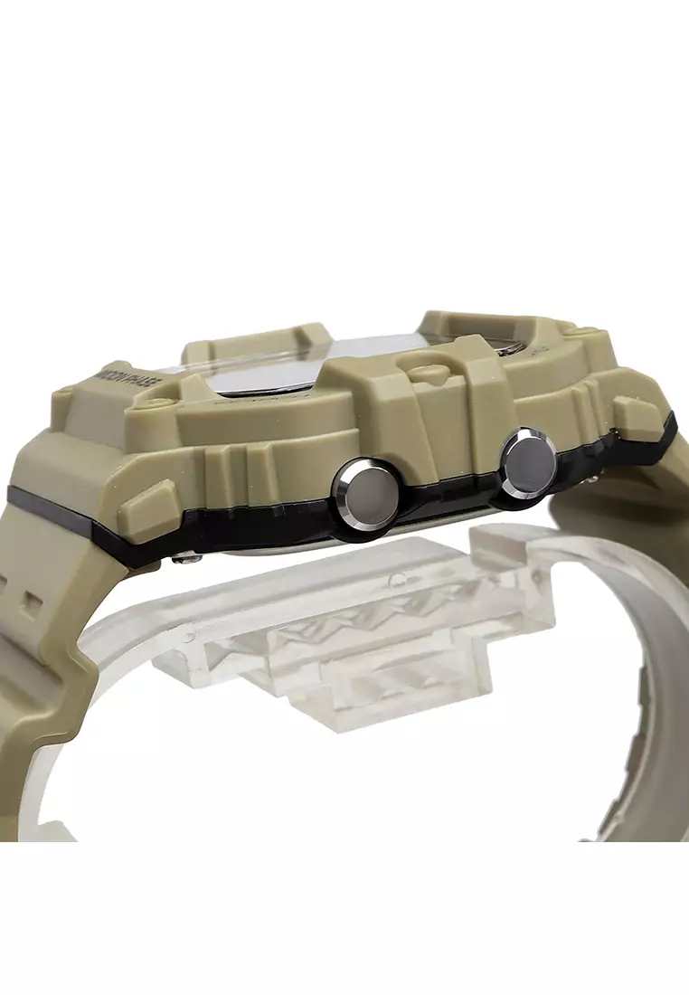 Men's Digital Watch WS-1700H-5A Army Green Resin Strap Sport Watch