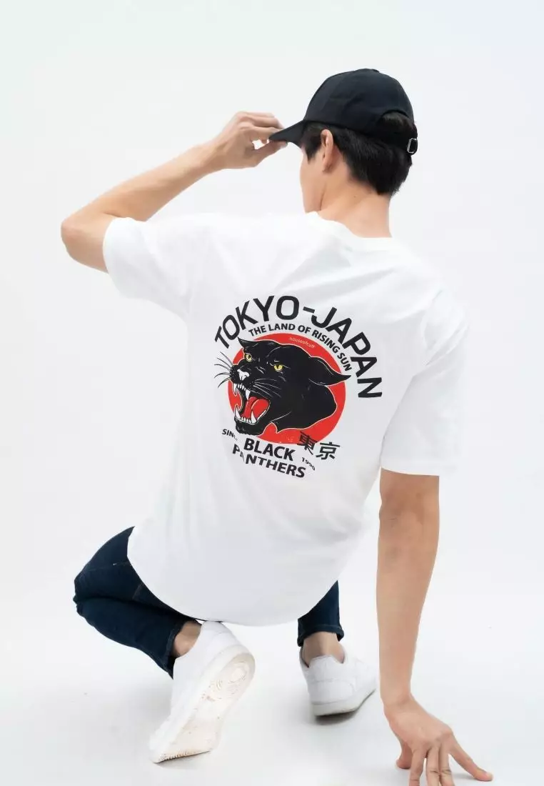 Houseofcuff T-shirt Kaos Putih Motif Macan Tutul Tersedia Size S-4XL