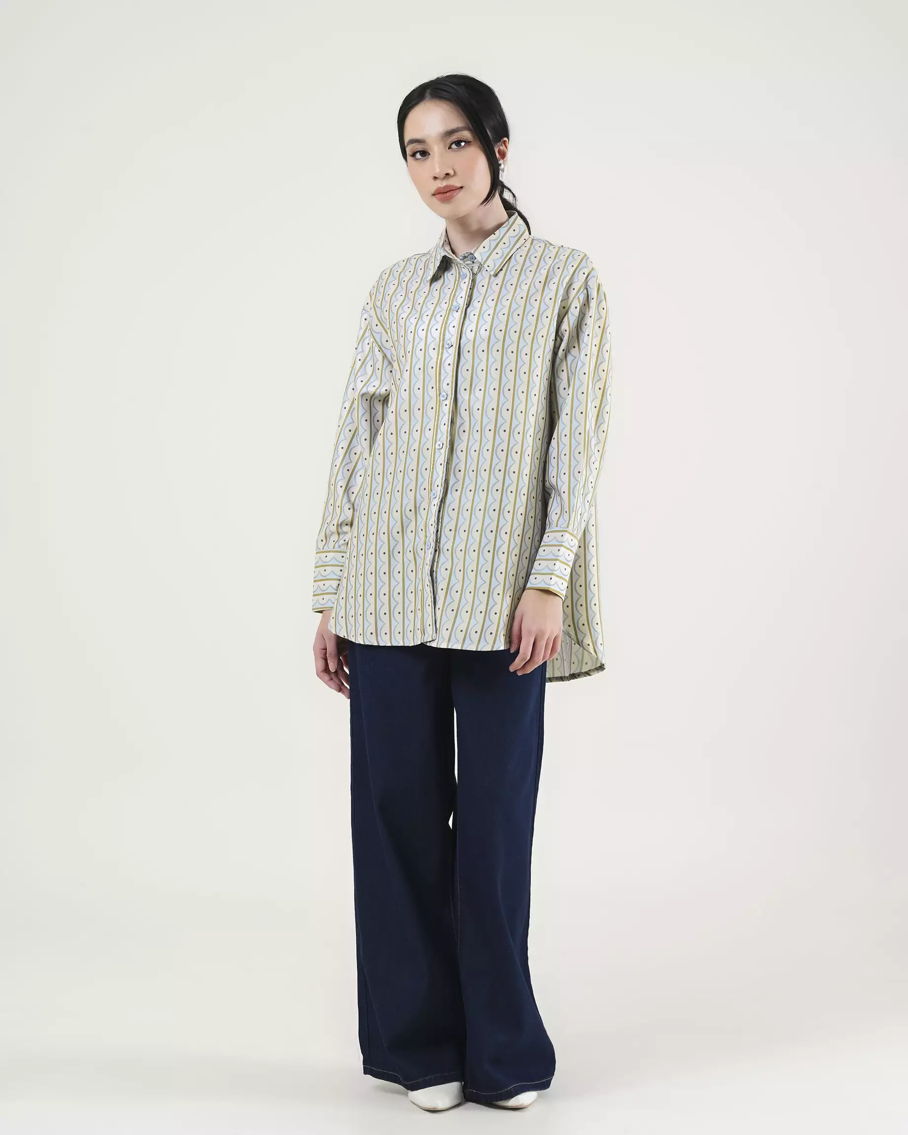 Geulis.id PIPER SHIRT - Geosagegreen