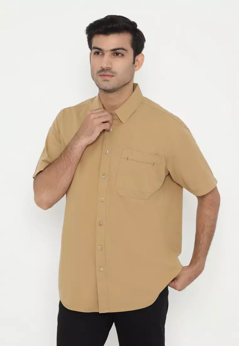 POLICE Kemeja Polos Cotton Regular Fit Pria