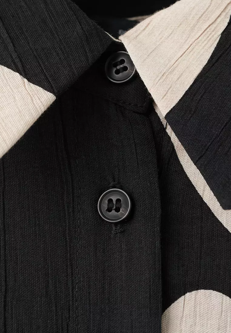 Long Printed Shirt Dress