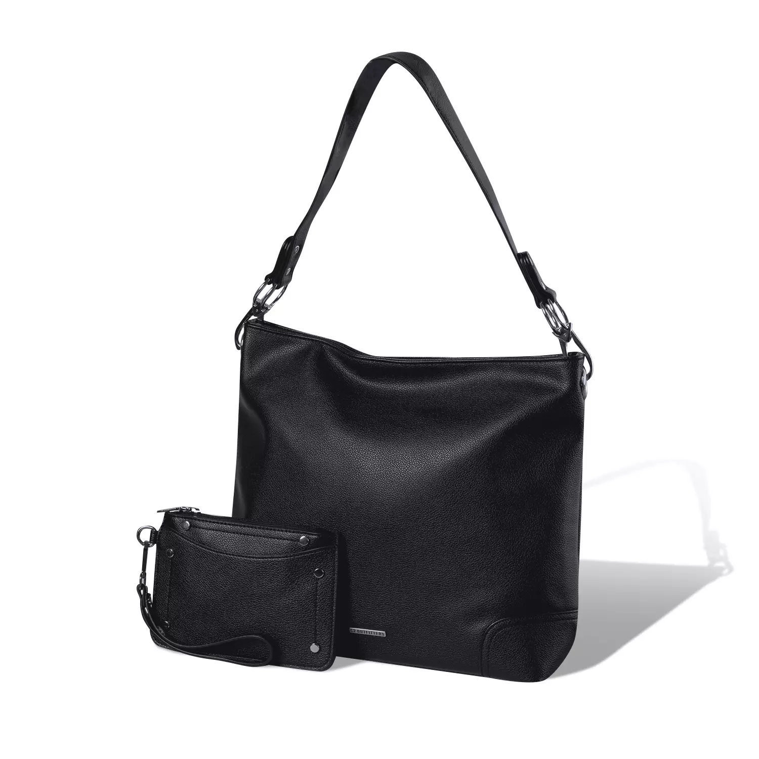 C2 Liora Black 2-in-1 Hobo Shoulder Bag - Tas Hobo 2-in-1 Wanita