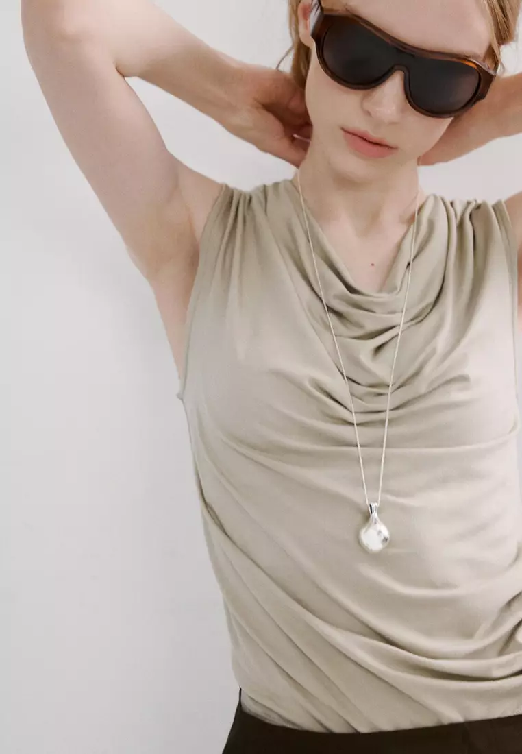 Draped Fitted Top