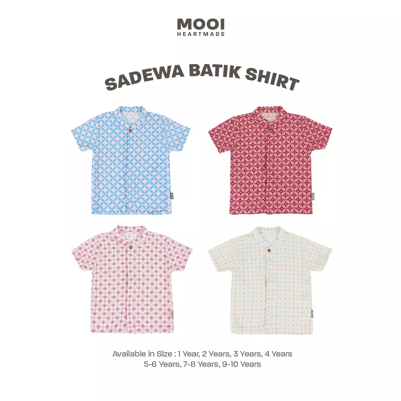 Mooi Atasan Batik Kemeja Anak Laki-Laki Sadewa Batik Shirt - Spring Green