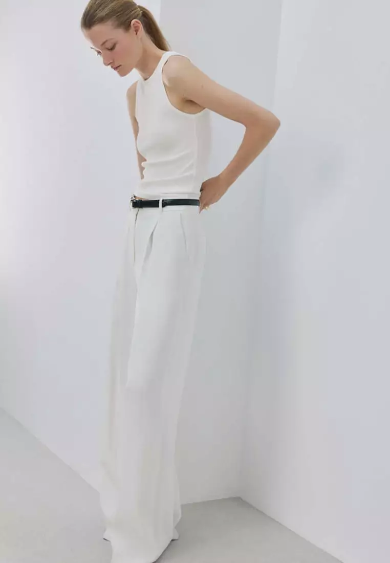 Ribbed Cotton-Blend Top
