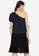 ZALORA OCCASION blue Textured One Shoulder Top C6104AA1D71A7BGS_2