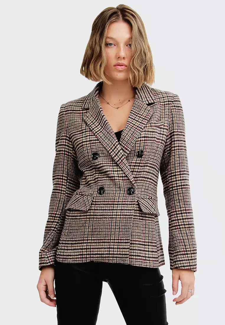 Buy Belle Bloom Piccadilly Wool Blend Plaid Blazer 2025 Online