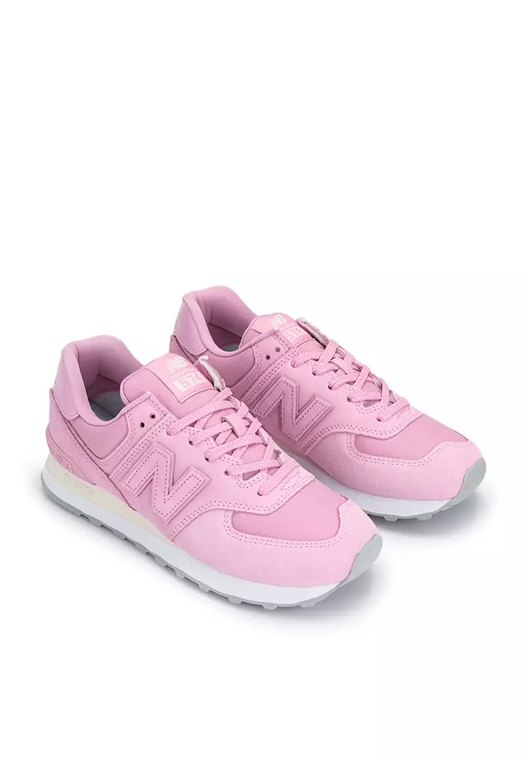 New balance lifestyle 574 sport flat white y himalayan pink shoes hotsell