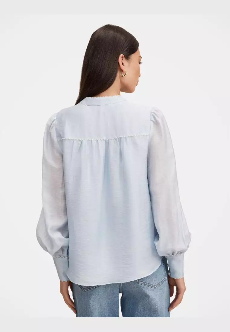Angelica Pearl Trim Blouse