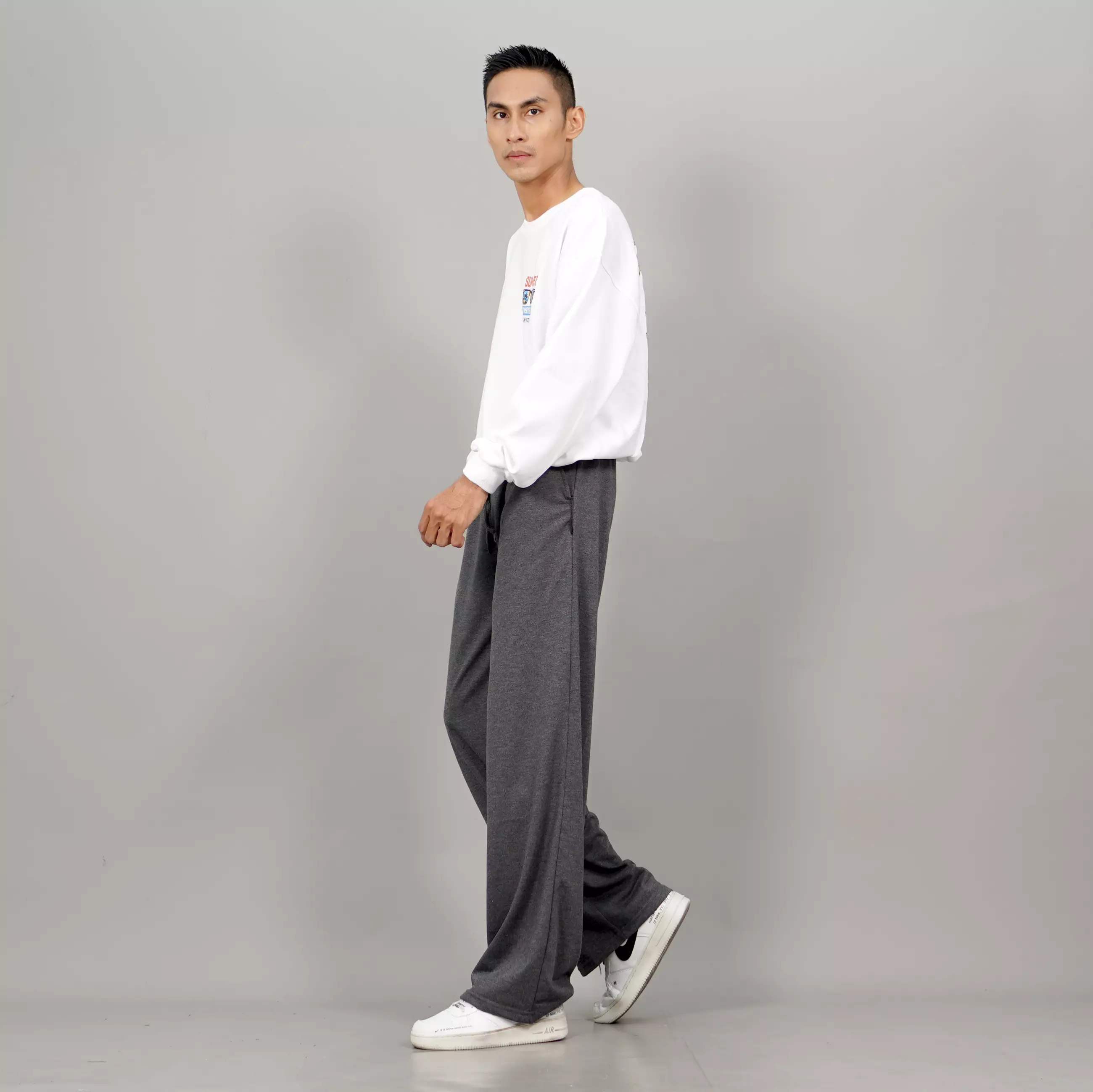 RIO Baggy Pants Pria Loose Pants Pria Celana Panjang Longgar Pria - M81