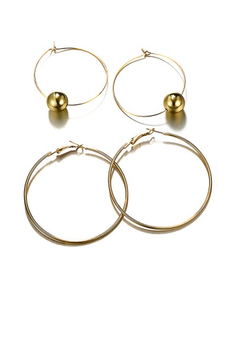 Urban Outlier gold Fashion Earrings Set (2 pairs) 2B438AC4A6736DGS_1